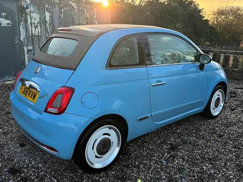 Used Fiat 500 69 HP (50 kW) 2018 Blue Cabriolet
