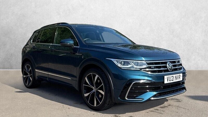 Blue Used 2021 VW Tiguan R-line SUV | £23,320 (Good price) - Image 1/4