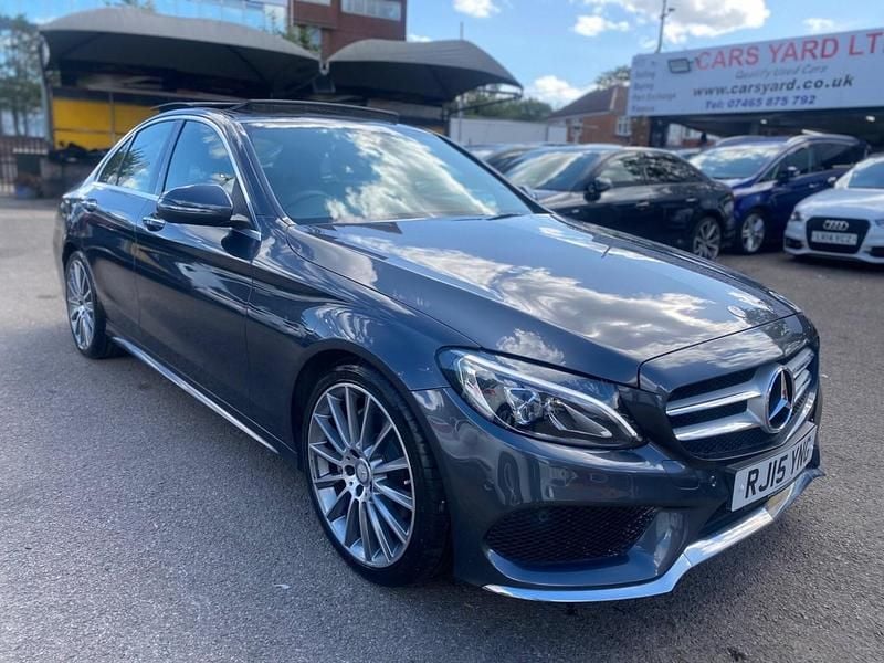 Grey Used 2015 Mercedes C200 AMG Line Premium Plus Sedan | £12,349 (Expensive) - Image 1/4