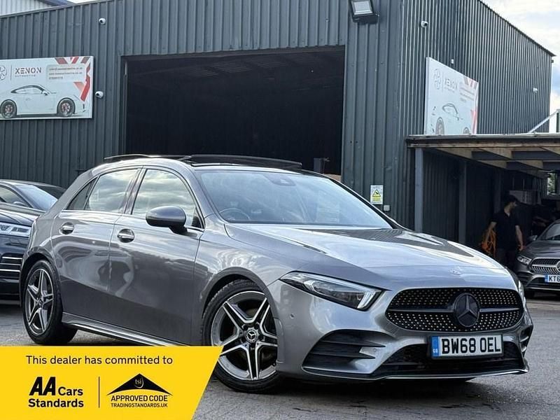 Grey Used 2018 Mercedes A180 AMG line Hatchback | £15,490 (Expensive) - Image 1/4