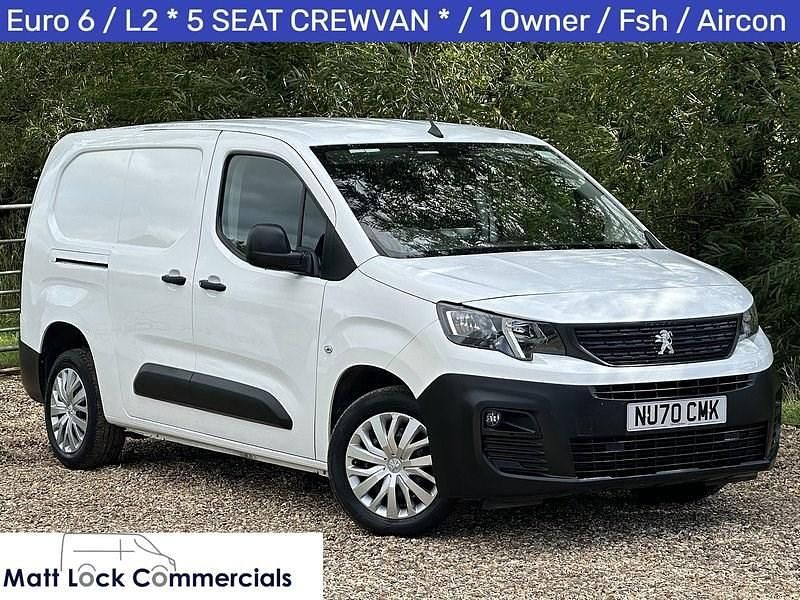 White Used 2020 Peugeot Partner MPV | £8,495 (Fair price) - Image 1/4