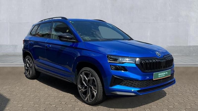 Race blue New 2025 Skoda Karoq SportLine SUV | £32,519 (Expensive) - Image 1/4