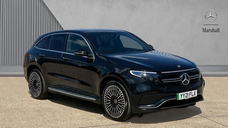Obsidian black metallic Used 2021 Mercedes EQC400 AMG Line Premium Plus SUV | £27,292 (Fair price) - Image 1/4