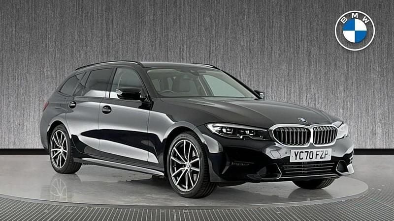 Black Used 2020 BMW 320 Sport Line Estate | £23,996 (Fair price) - Image 1/4