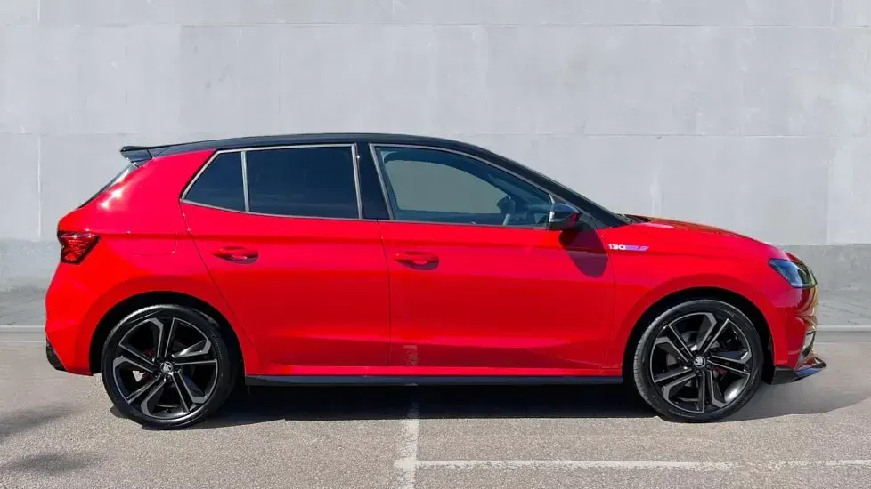 New Skoda Fabia 177 HP (130 kW) 2026 Velvet red metallic black magic pearl effect Hatchback