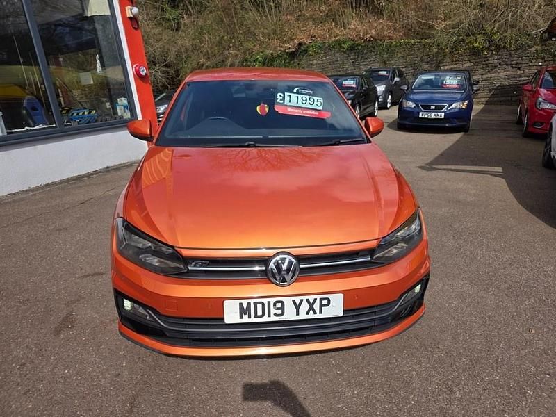 Begagnad VW Polo R-line 95 HK (69 kW) 2019 Orange Halvkombi