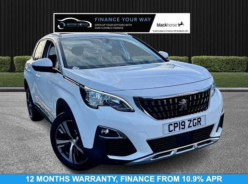 White Used 2019 Peugeot 3008 Allure Hatchback | £10,595 (Fair price) - Image 1/3