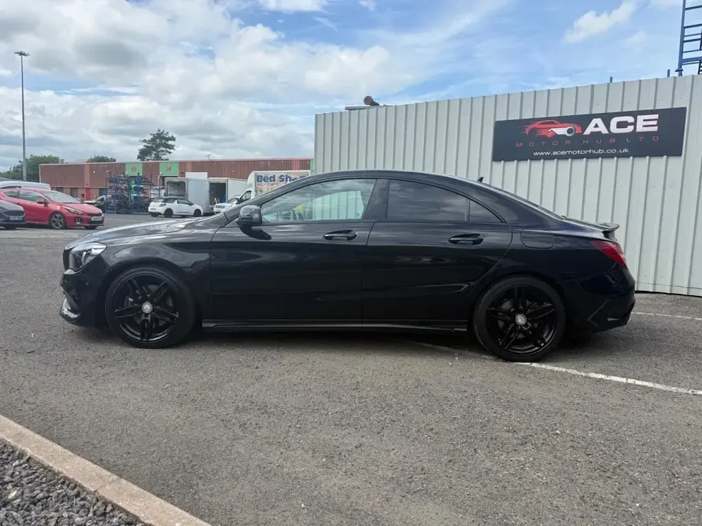 Used Mercedes CLA220 AMG line 177 HP (130 kW) 2017 Black Coupe