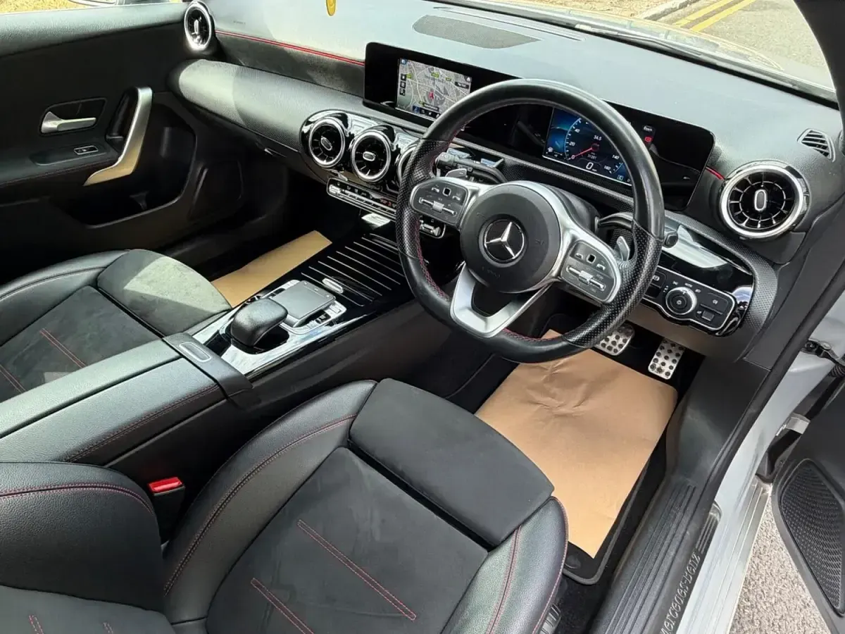 Used Mercedes A200 AMG line 163 HP (119 kW) 2019 Silver Hatchback
