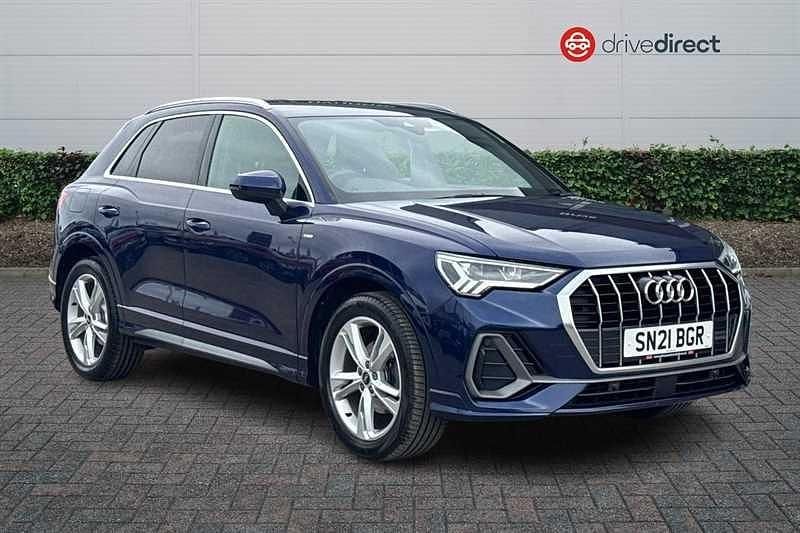 Blue Used 2021 Audi Q3 S-Line SUV | £22,221 (Good price) - Image 1/4