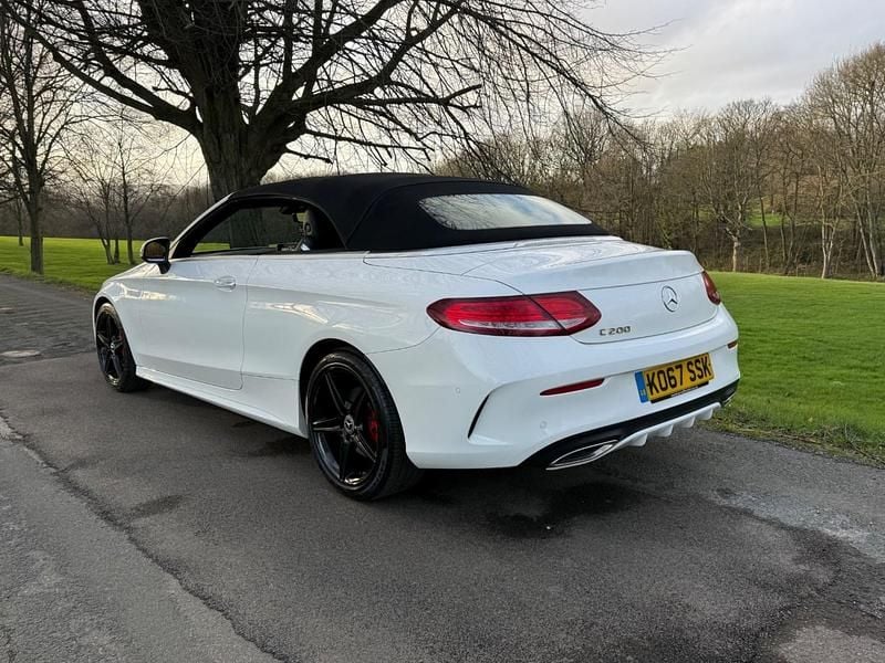Used Mercedes C200 AMG line 2018 White Cabriolet