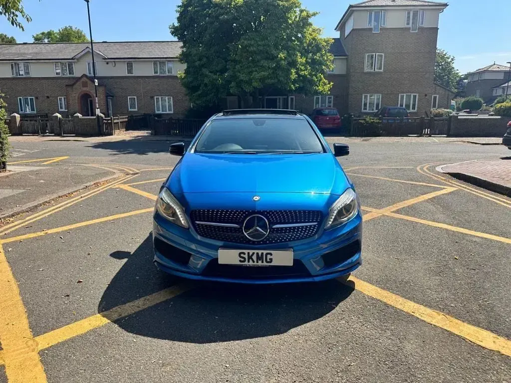Used Mercedes A200 AMG 156 HP (114 kW) 2015 Blue Hatchback
