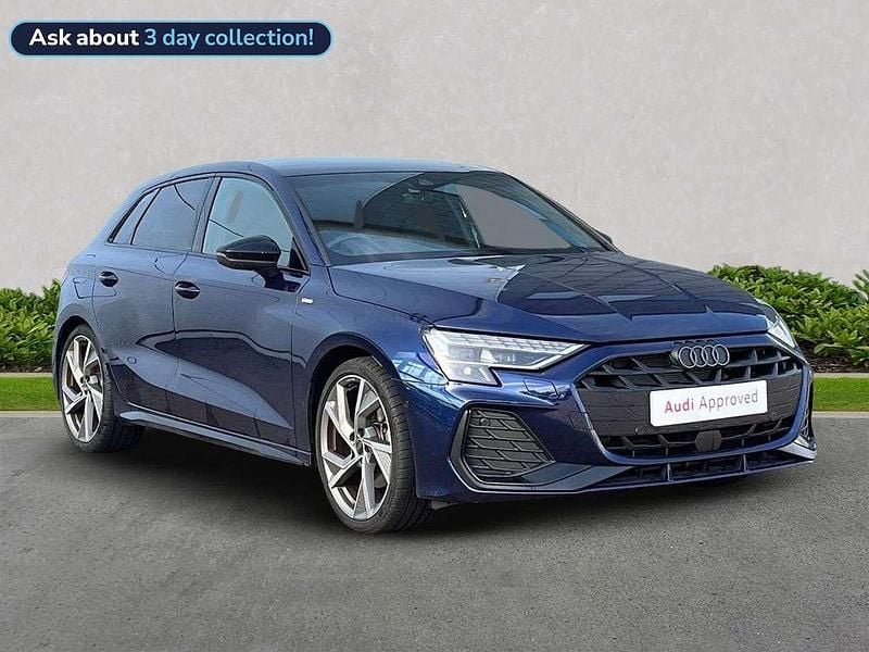 Blue Used 2025 Audi A3 Black Edition Hatchback | £32,087 (Expensive) - Image 1/4