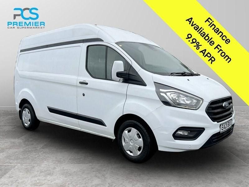 Frozen white (solid paint) Used 2021 Ford Transit Custom Trend | £9,800 (Good price) - Image 1/3