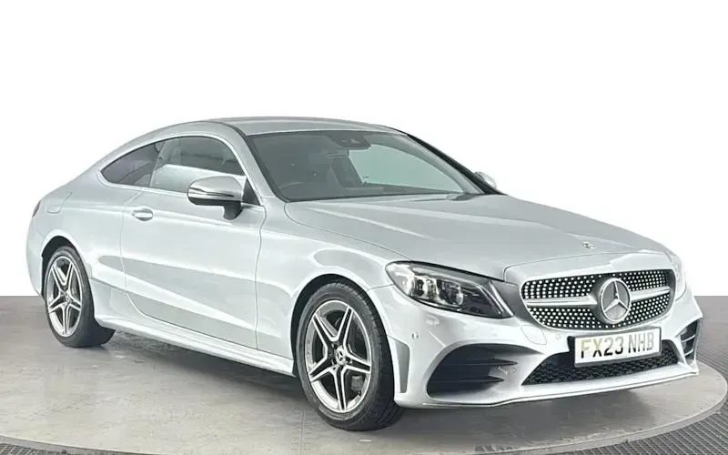 Used Mercedes C220 AMG line 194 HP (142 kW) 2022 Silver Coupe