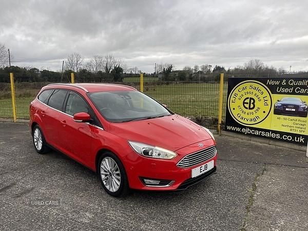 Red Used 2018 Ford Focus Titanium X Estate | £8,995 (Good price) - Image 1/4