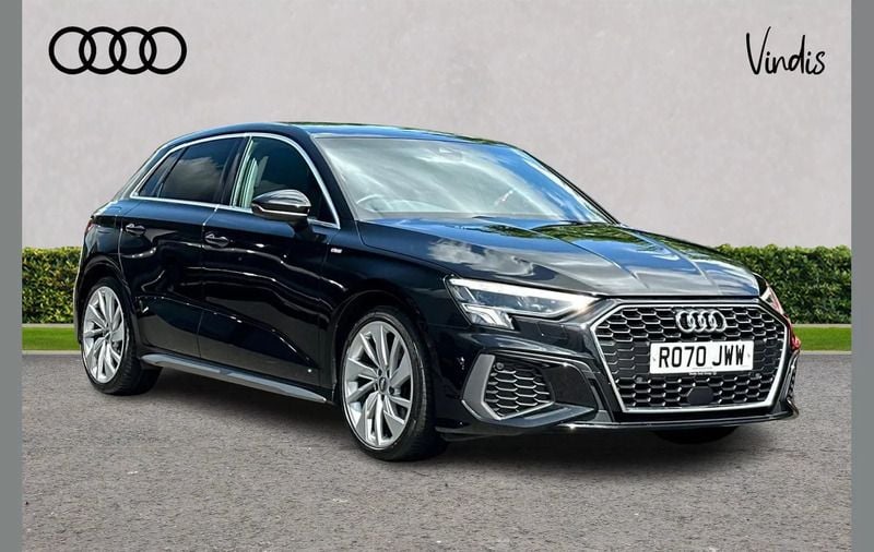 Black Used 2020 Audi A3 S-Line Hatchback | £18,600 (Fair price) - Image 1/4