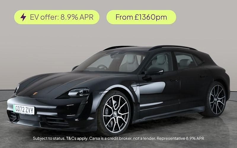 Black Used 2023 Porsche Taycan Sport Turismo Estate | £69,490 (Fair price) - Image 1/2