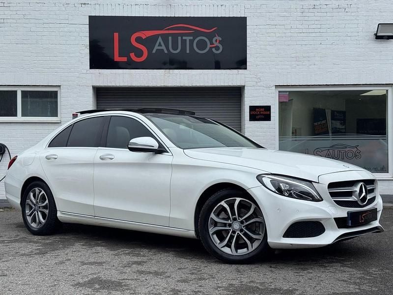 White Used 2016 Mercedes C200 Premium Plus Sedan | £11,995 (Fair price) - Image 1/4