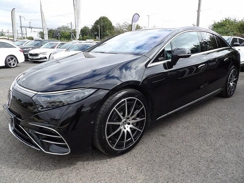 Black Used 2022 Mercedes EQS450+ AMG Line Premium Sedan | £41,995 (Good price) - Image 1/4