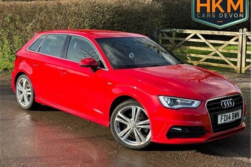 Red Used 2014 Audi A3 Sportback S-Line Hatchback | £10,895 (Fair price) - Image 1/4