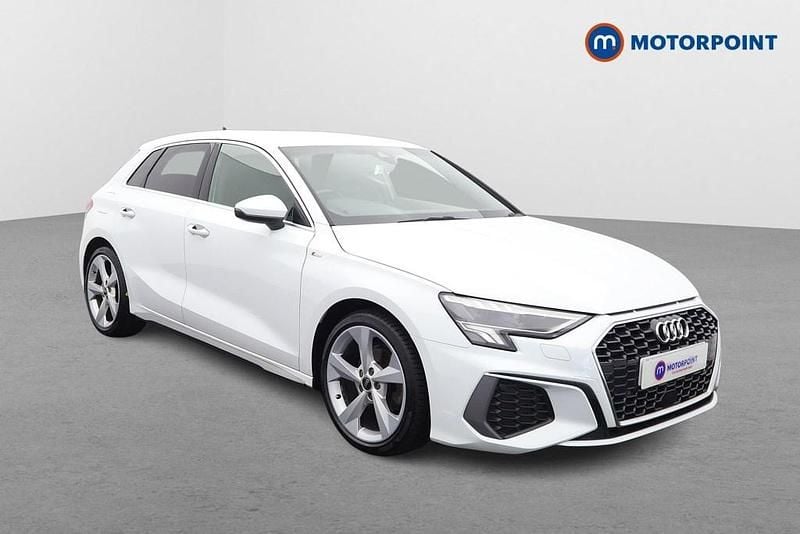 White Used 2023 Audi A3 S-Line Hatchback | £19,149 (Good price) - Image 1/4