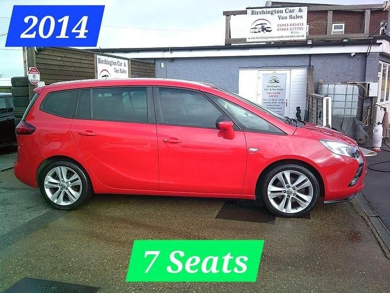 Used Vauxhall Zafira SRi 170 HP (125 kW) 2014 Red MPV