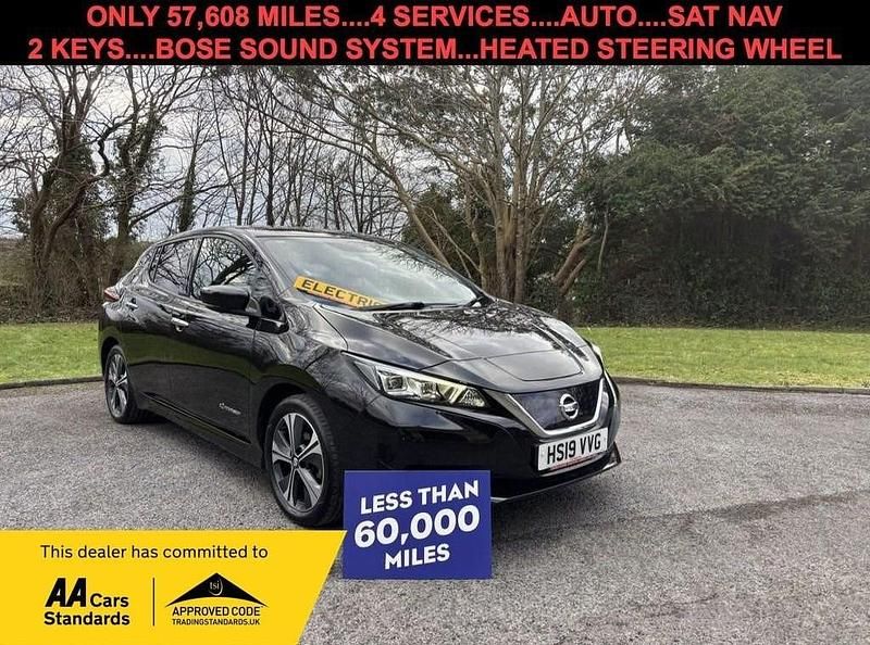 Black Used 2019 Nissan Leaf Tekna Hatchback | £8,995 (Expensive) - Image 1/3