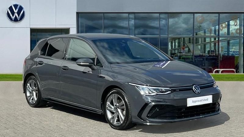 Urano grey Used 2022 VW Golf VIII R-line Hatchback | £22,356 (A bit pricey) - Image 1/4
