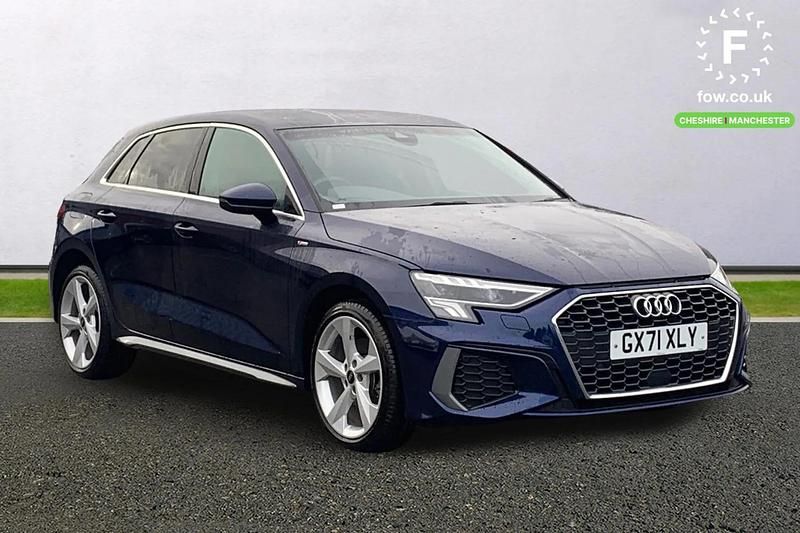 Blue Used 2021 Audi A3 Sportback e-tron S-Line Hatchback | £19,899 (Fair price) - Image 1/3