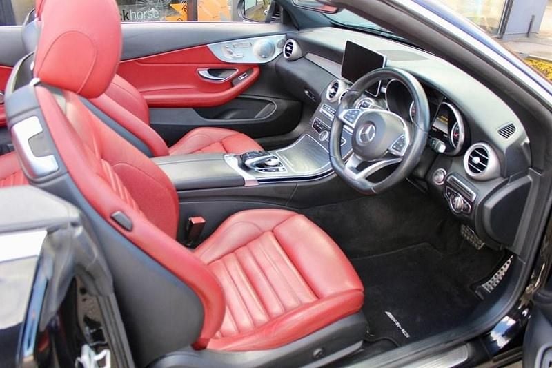 Used Mercedes C300 AMG line 245 HP (180 kW) 2017 Black Cabriolet