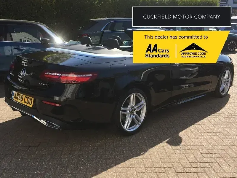 Used Mercedes E350 AMG line 258 HP (189 kW) 2017 Black Cabriolet