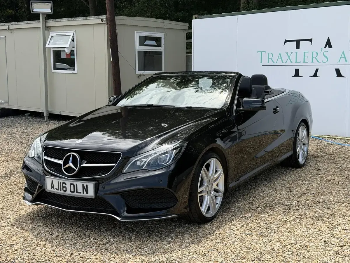 Used Mercedes E220 AMG line 2016 Black Cabriolet