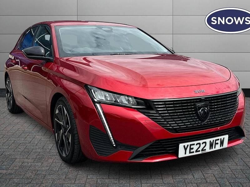 Red Used 2022 Peugeot 308 Allure Premium Hatchback | £15,284 (Fair price) - Image 1/4