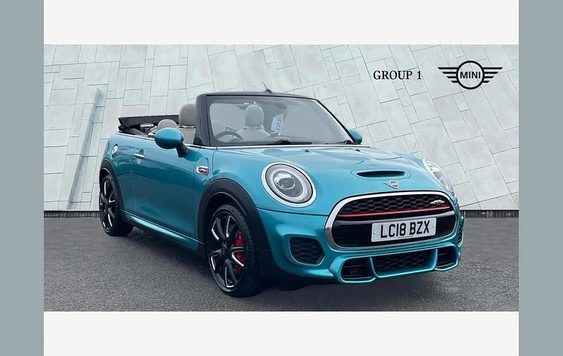Used Mini John Cooper Works Cabriolet 231 HP (169 kW) 2018 Caribbean aqua metallic Cabriolet