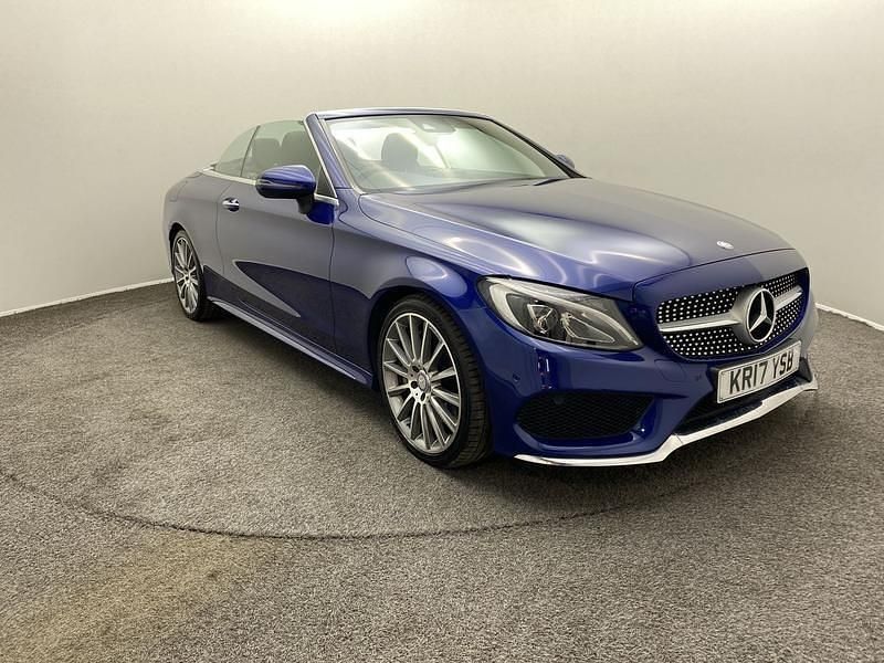 Blue Used 2017 Mercedes C250 AMG Line Premium Plus Cabriolet | £17,490 (Good price) - Image 1/4