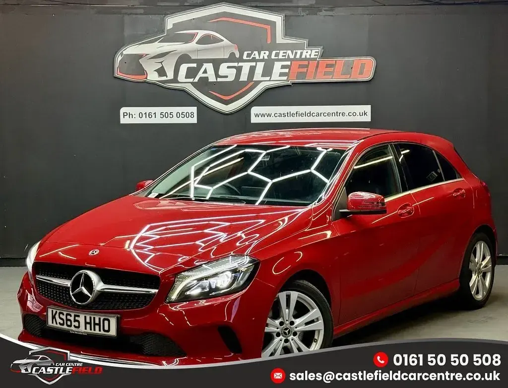 Used Mercedes A200 Premium 136 HP (100 kW) 2015 Red Hatchback