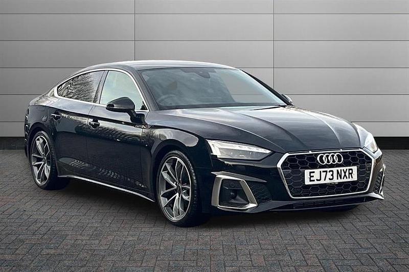 Mythos black Used 2023 Audi A5 S-Line Hatchback | £27,550 (Fair price) - Image 1/4