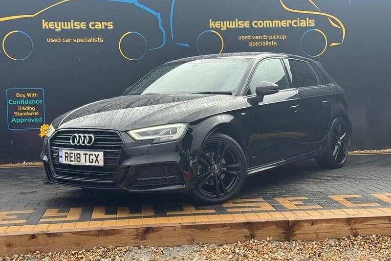 Black Used 2018 Audi A3 S-Line Hatchback | £15,490 (Fair price) - Image 1/1