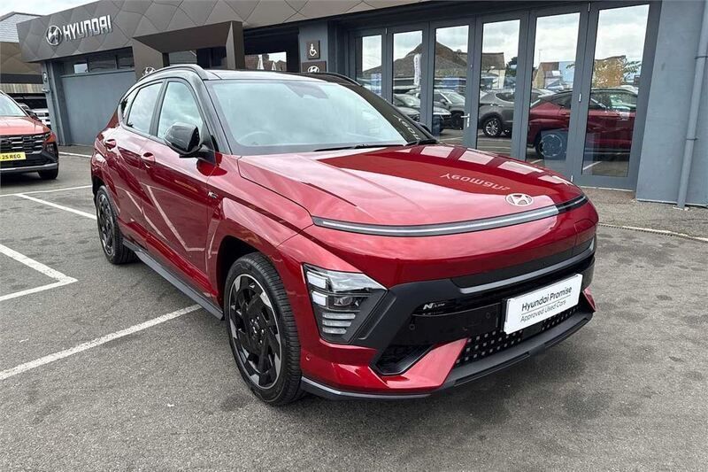 Red New 2025 Hyundai Kona N Line SUV | £34,495 (Expensive) - Image 1/4