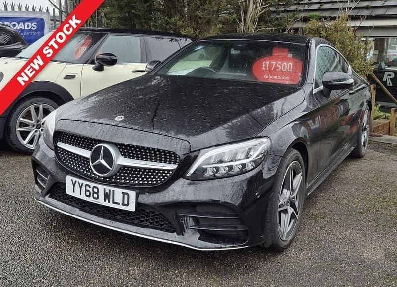 Used Mercedes C200 AMG line 2018 Black Coupe