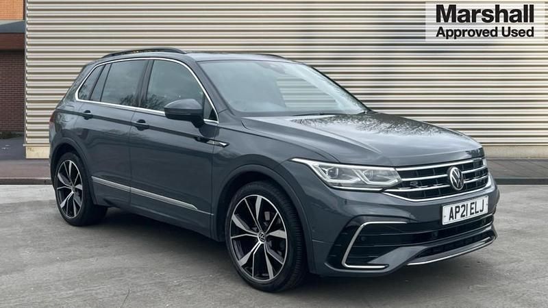 Used VW Tiguan R-line 150 HP (110 kW) 2021 Dolphin grey metallic SUV