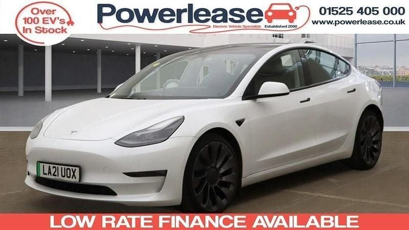 White Used 2021 Tesla Model 3 Performance Sedan | £21,244 (Good price) - Image 1/4