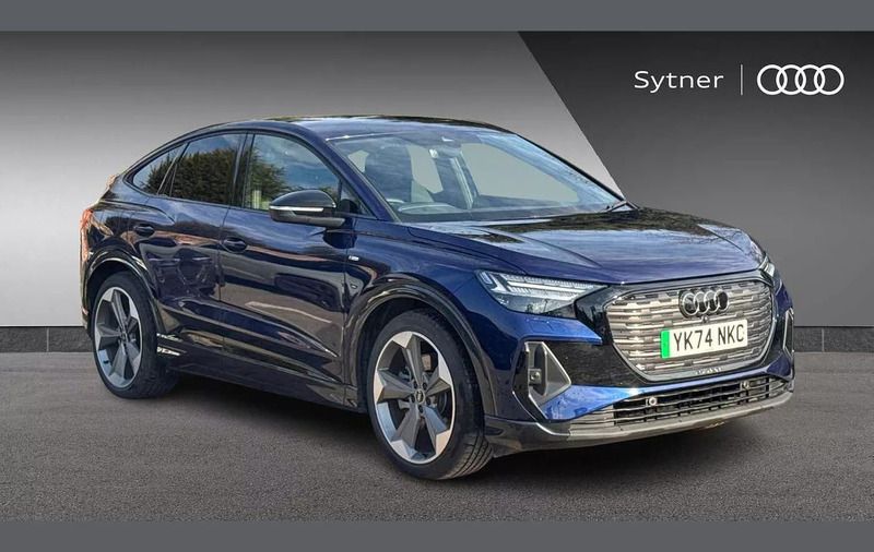 Blue Used 2024 Audi Q4 Sportback e-tron Black Edition SUV | £39,750 - Image 1/4