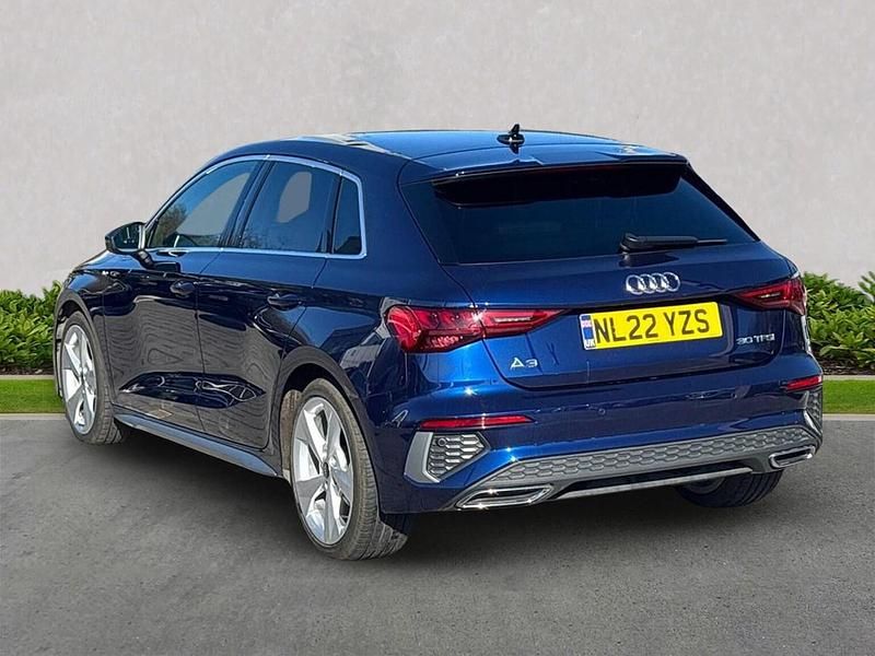 Used Audi A3 S-Line 108 HP (79 kW) 2022 Blue Sedan