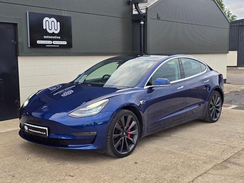 Used Tesla Model 3 Performance 461 kW (627 HP) 2019 Blue Sedan