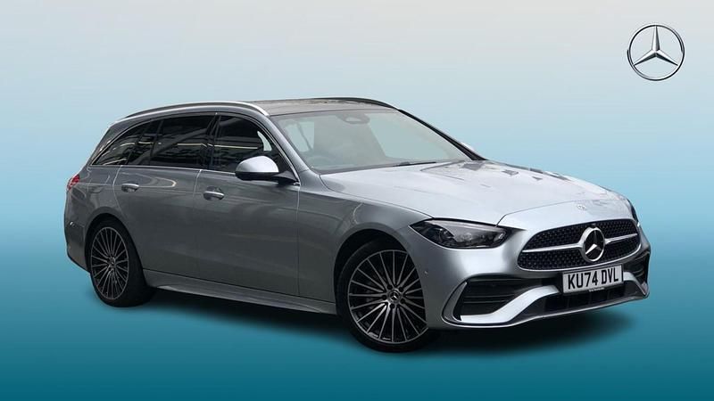 Used Mercedes C300 AMG line 2024 Metallic paint hightech silver Estate