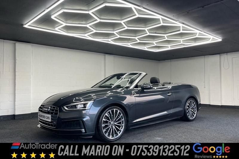 Used Audi A5 Cabriolet S-Line 190 HP (139 kW) 2018 Grey Cabriolet
