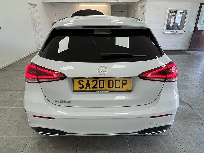 Used Mercedes A200 AMG line 163 HP (119 kW) 2020 White Hatchback