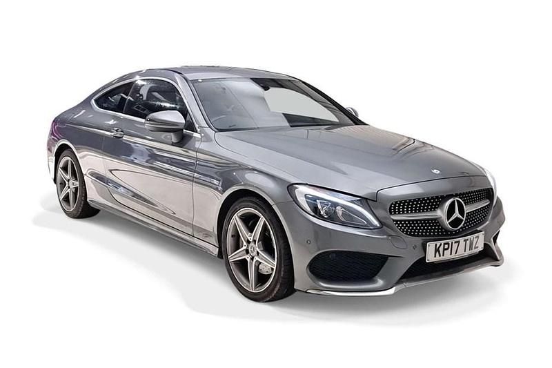 Used Mercedes C220 AMG line 170 HP (125 kW) 2017 Grey Coupe